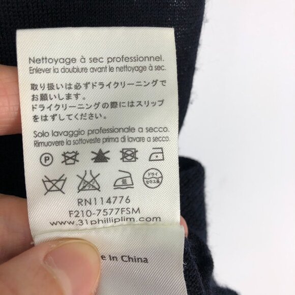 3.1 Phillip Lim Merino & Cashmere Blend Black Sleeveless Tunic size S *flaw* - Picture 10 of 15